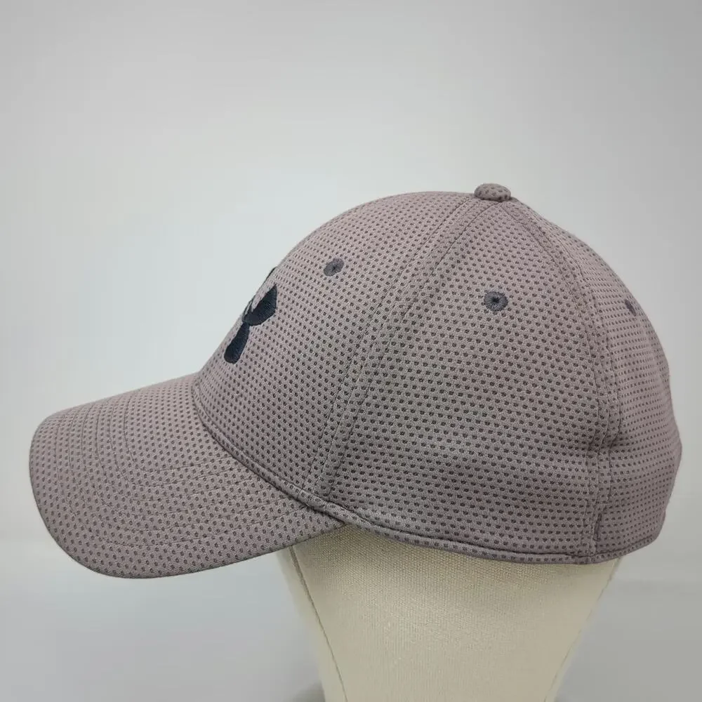 Under Armour Baseball Cap Gray XL Fitted HeatGear Textured Polyester Sport Hat